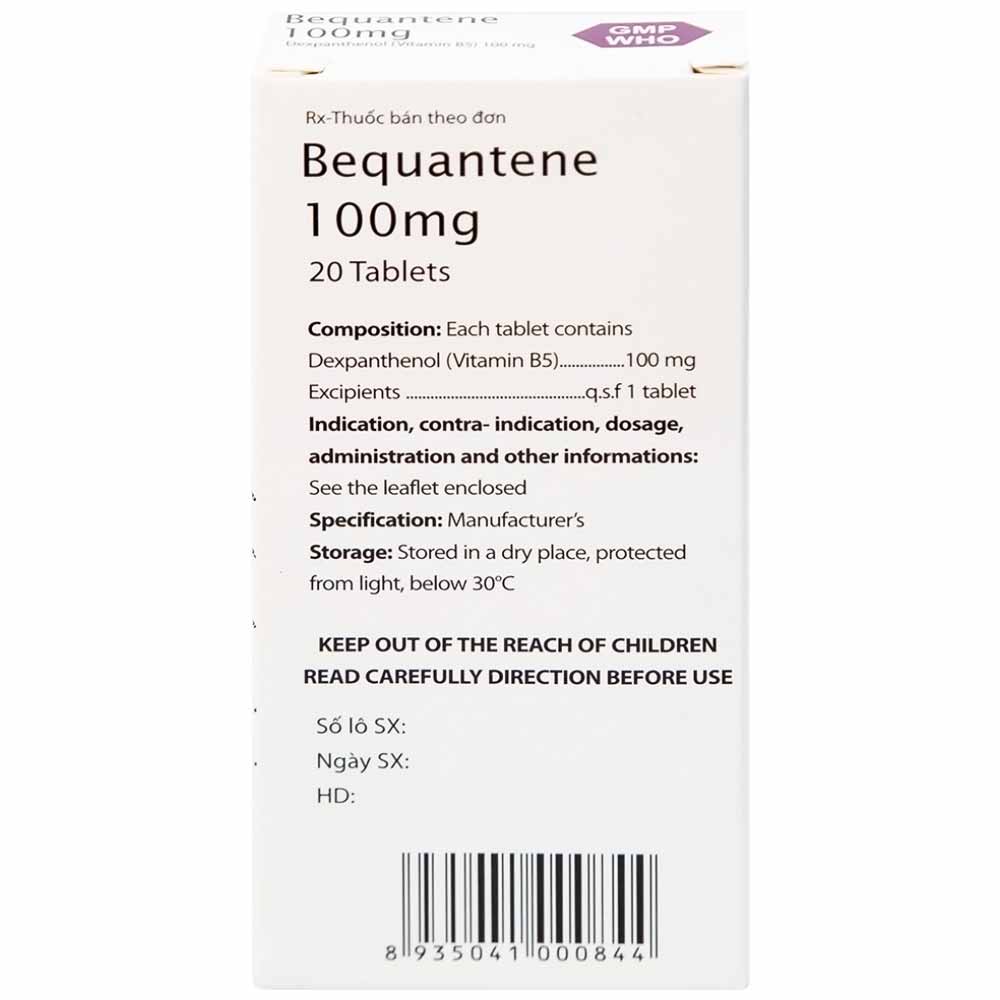 Hình ảnh Thuốc Bequantene 100mg Mediplantex điều trị chứng rụng tóc lan tỏa (2 vỉ x 10 viên)
