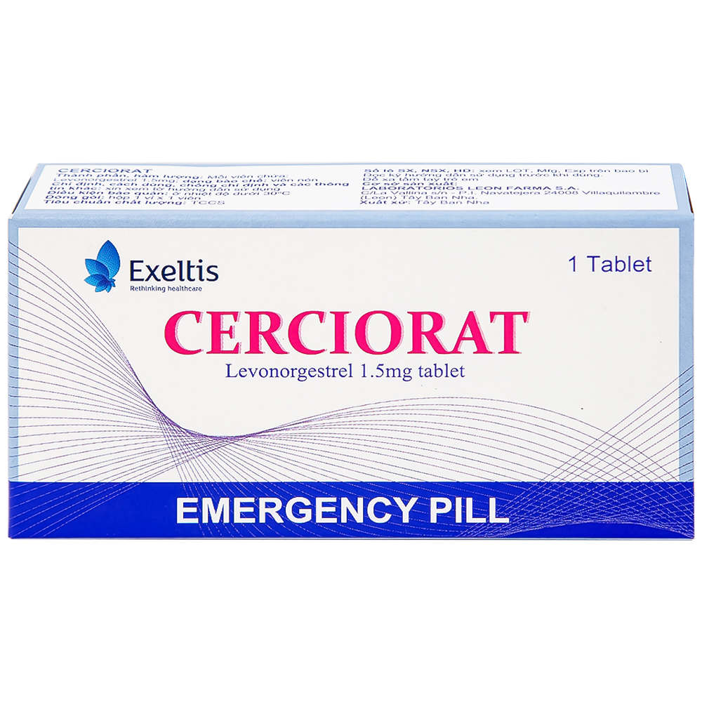 Hình ảnh Thuốc tránh thai khẩn cấp Cerciorat 1.5mg Exeltis (1 viên)
