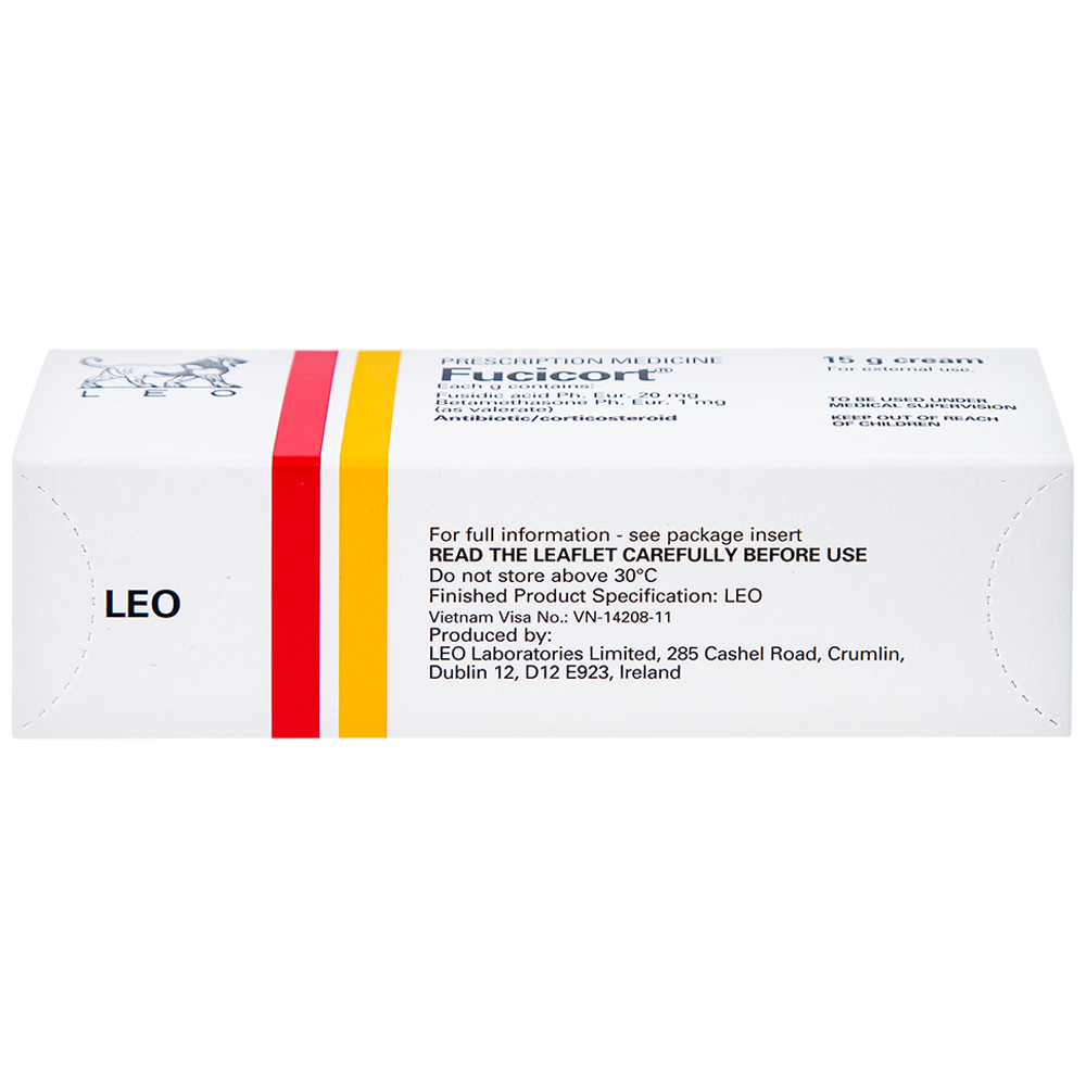 Hình ảnh Kem Fucicort LEO điều trị viêm da nhiễm khuẩn (15g)
