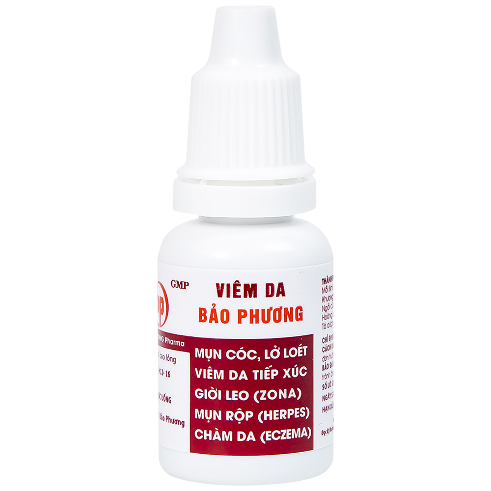 Hình ảnh Thuốc Viêm Da Bảo Phương điều trị mụn cóc, lở loét viêm da tiếp xúc giời leo (8ml)