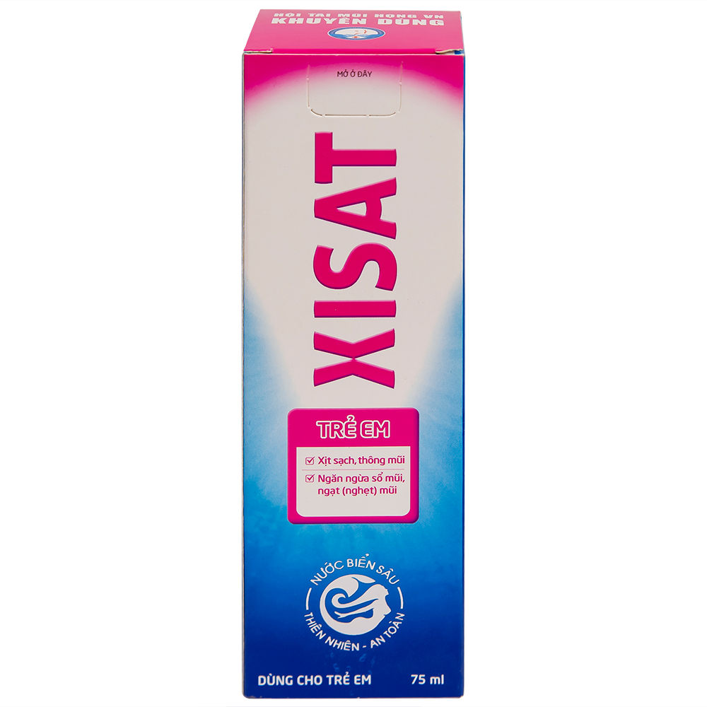 Hình ảnh Xịt mũi nước biển sâu Xisat 75ml xịt sạch thông mũi dùng cho trẻ em