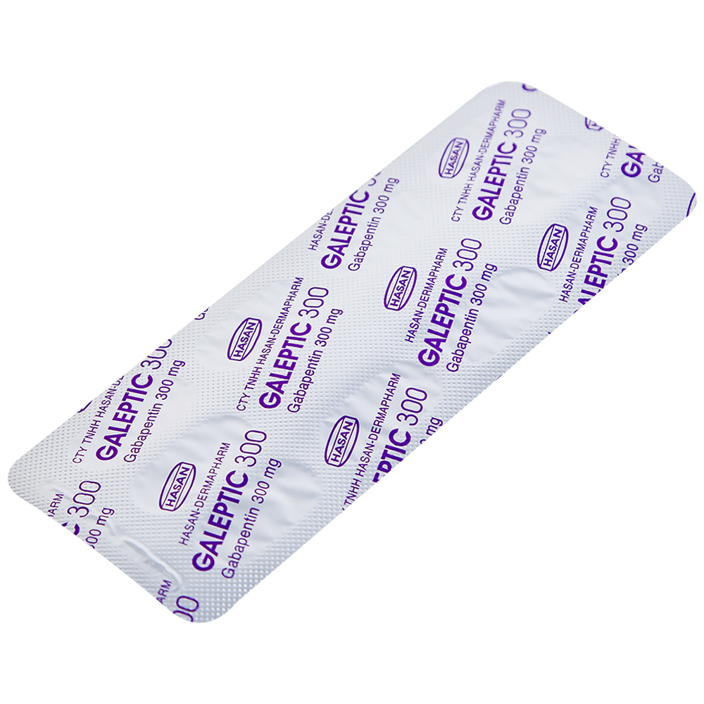 Hình ảnh Thuốc Galeptic 300 Hasan điều trị hỗ trợ trong động kinh cục bộ (3 vỉ x 10 viên)