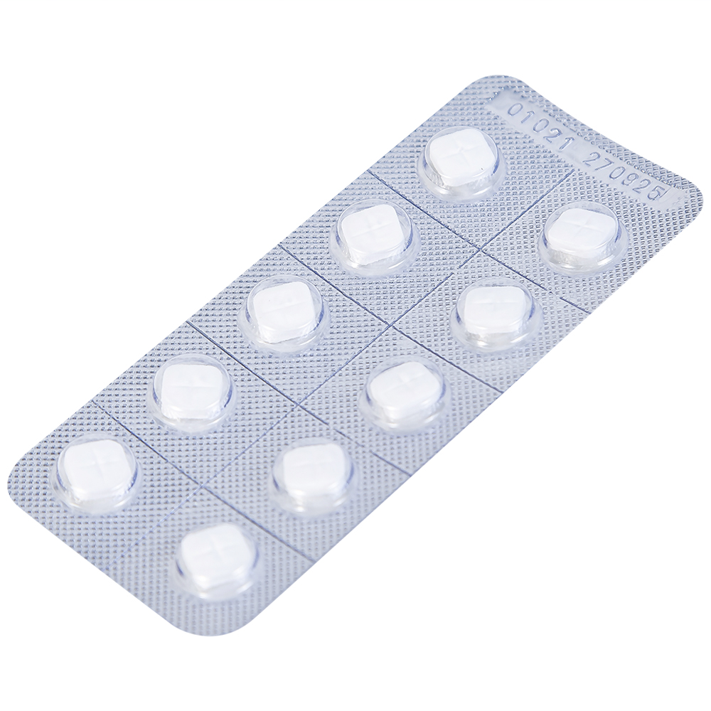 Hình ảnh Thuốc Captopril 25mg Domesco điều trị tăng huyết áp, suy tim, nhồi máu cơ tim (10 vỉ x 10 viên)
