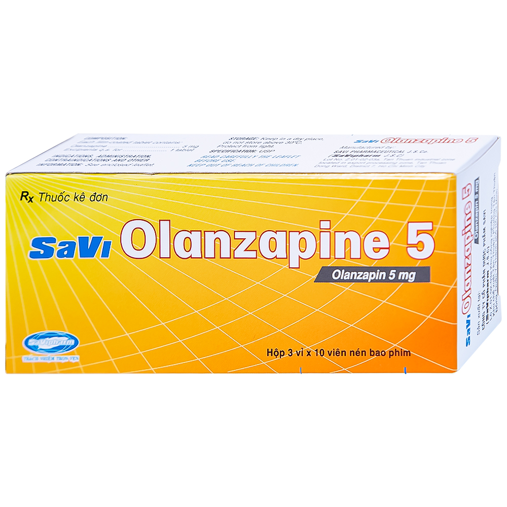 Hình ảnh Thuốc Savi Olanzapine 5 điều trị bệnh tâm thần phân liệt (3 vỉ x 10 viên) 