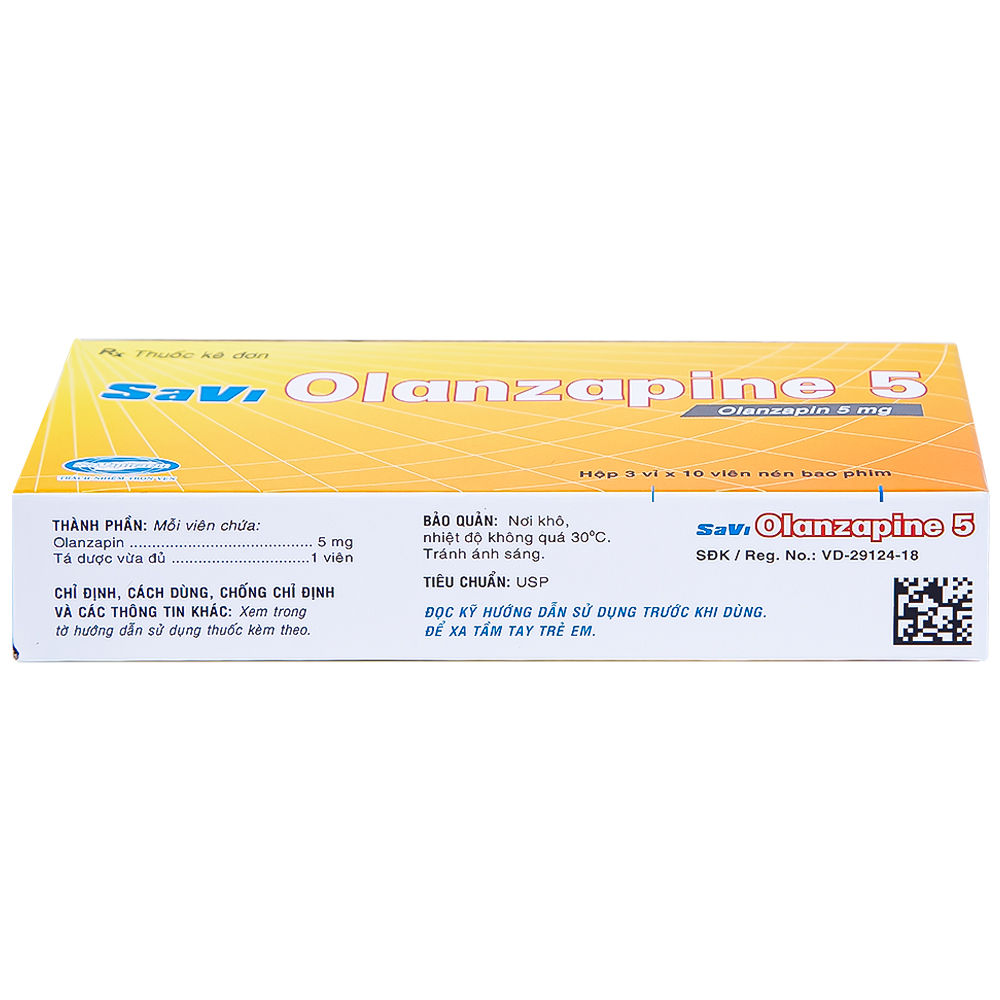 Hình ảnh Thuốc Savi Olanzapine 5 điều trị bệnh tâm thần phân liệt (3 vỉ x 10 viên) 