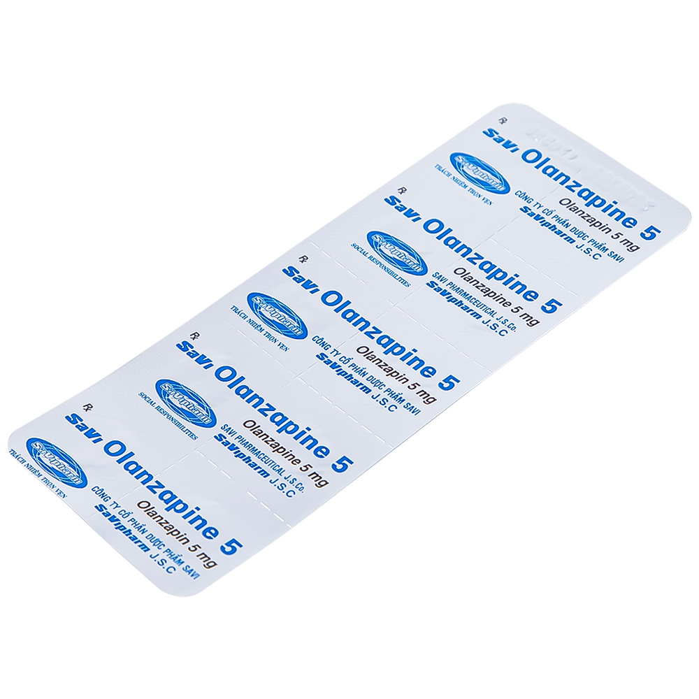 Hình ảnh Thuốc Savi Olanzapine 5 điều trị bệnh tâm thần phân liệt (3 vỉ x 10 viên) 