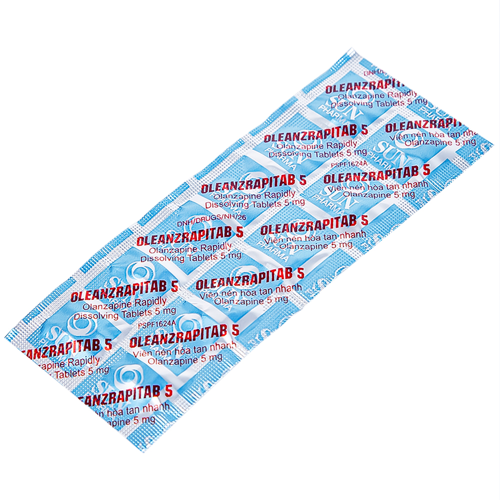Hình ảnh Viên nén Oleanzrapitab 5 Sun Pharma điều trị bệnh tâm thần phân liệt (5 vỉ x 10 viên)