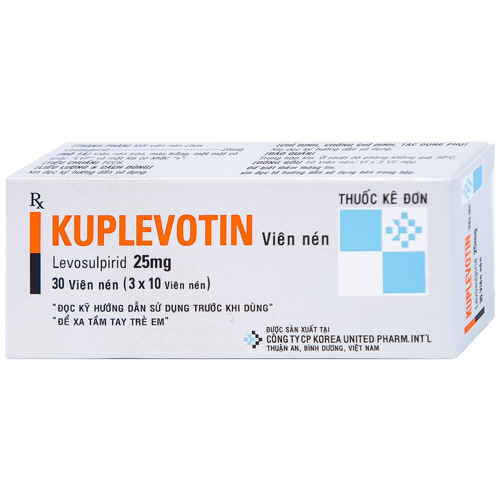 Hình ảnh Viên nén Kuplevotin 25mg Korea United điều trị rối loạn tiêu hóa, trướng bụng (3 vỉ x 10 viên) 