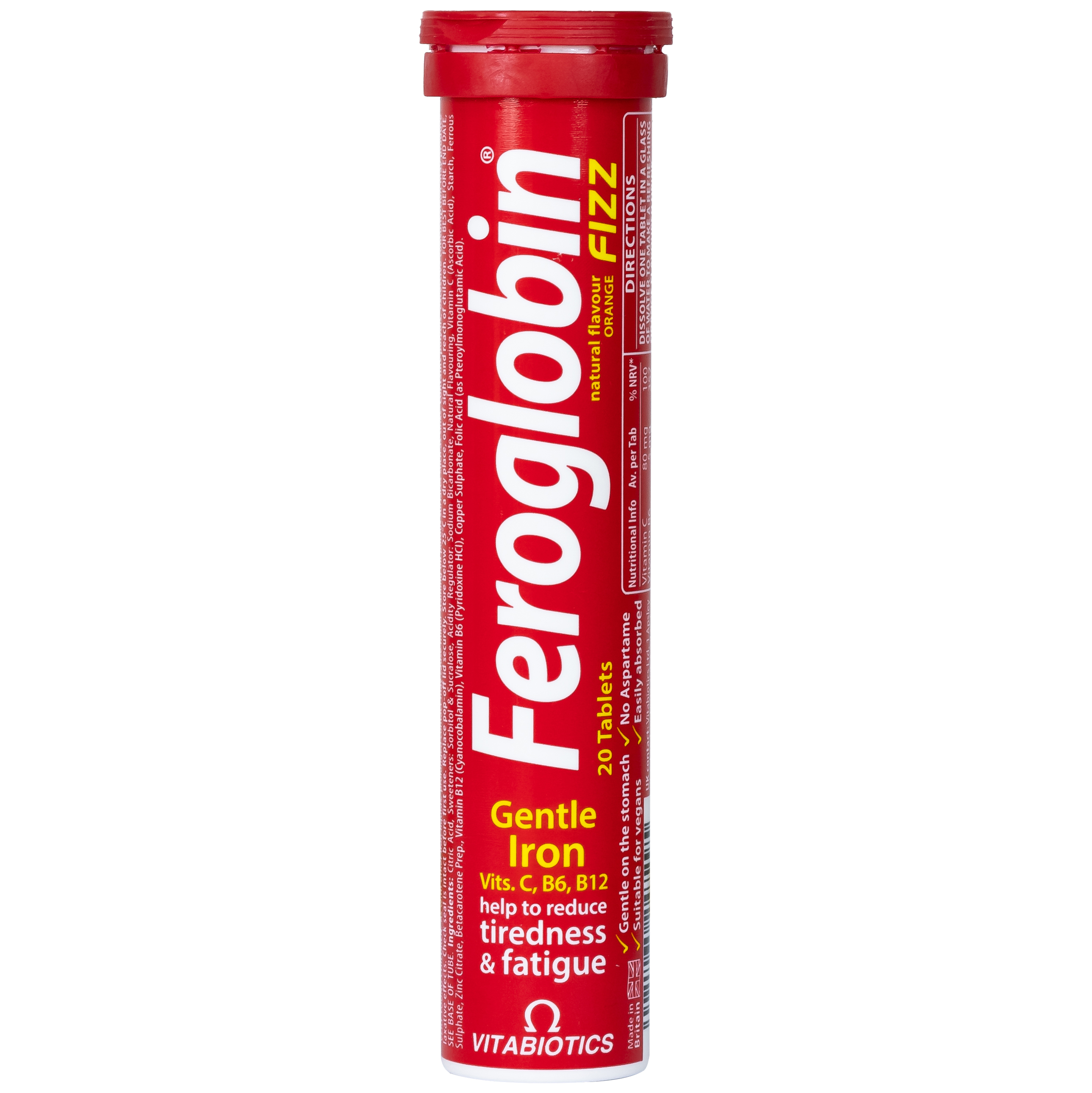Hình ảnh Viên uống Vitabiotics Feroglobin Fizz giúp cơ thể tăng tạo máu, tăng năng lượng, giảm mệt mỏi (20 viên)