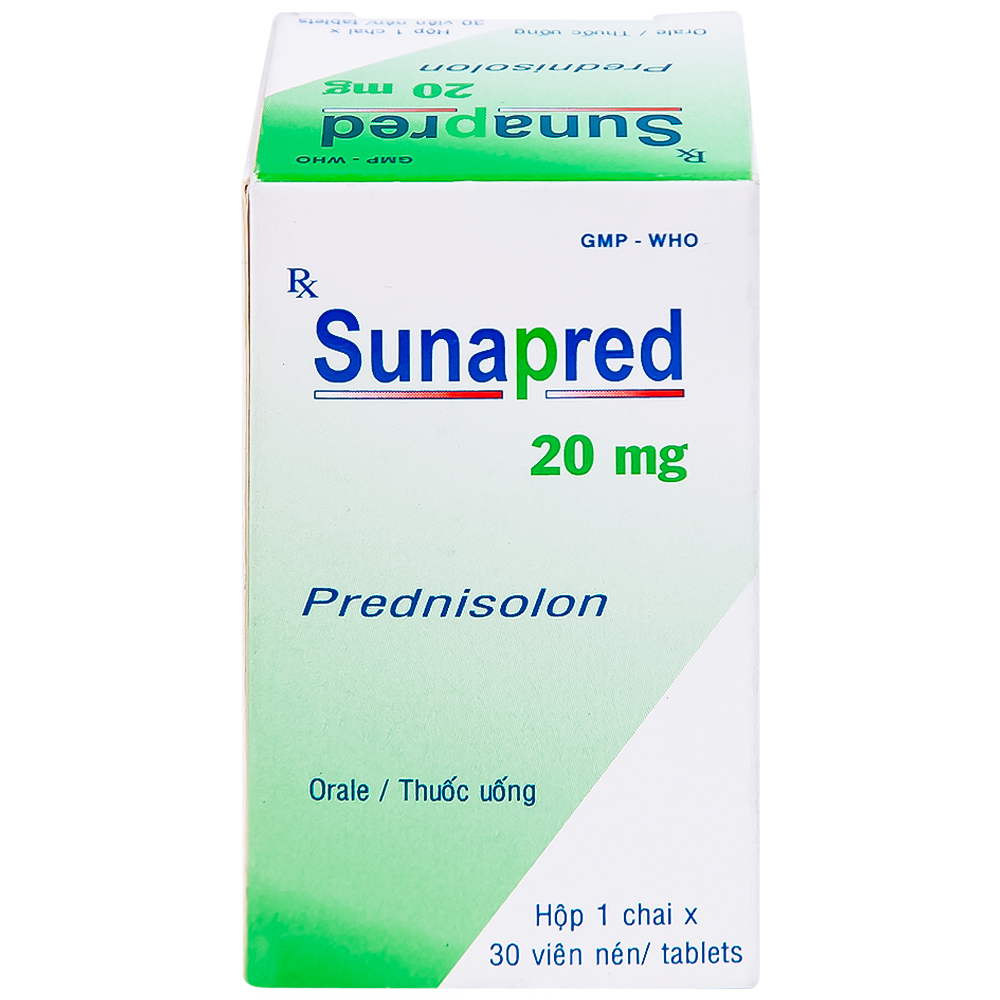 Hình ảnh Thuốc Sunapred 20mg Donaipharm chống viêm, chống dị ứng (30 viên)