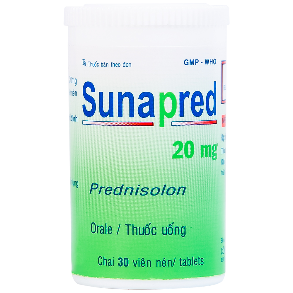 Hình ảnh Thuốc Sunapred 20mg Donaipharm chống viêm, chống dị ứng (30 viên)