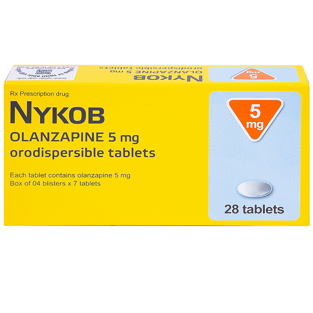 Hình ảnh Viên nén Nykob 5mg Genepharm SA điều trị tâm thần phân liệt (4 vỉ x 7 viên)