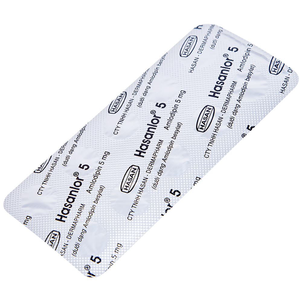 Hình ảnh Thuốc Hasanlor 5 Hasan điều trị tăng huyết áp, đau thắt ngực (10 vỉ x 10 viên)