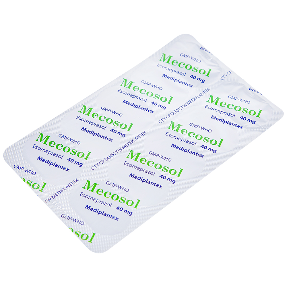 Hình ảnh Viên nang cứng Mecosol 40mg Mediplantex điều trị bệnh trào ngược - dạ dày, thực quản (1 vỉ x 10 viên)