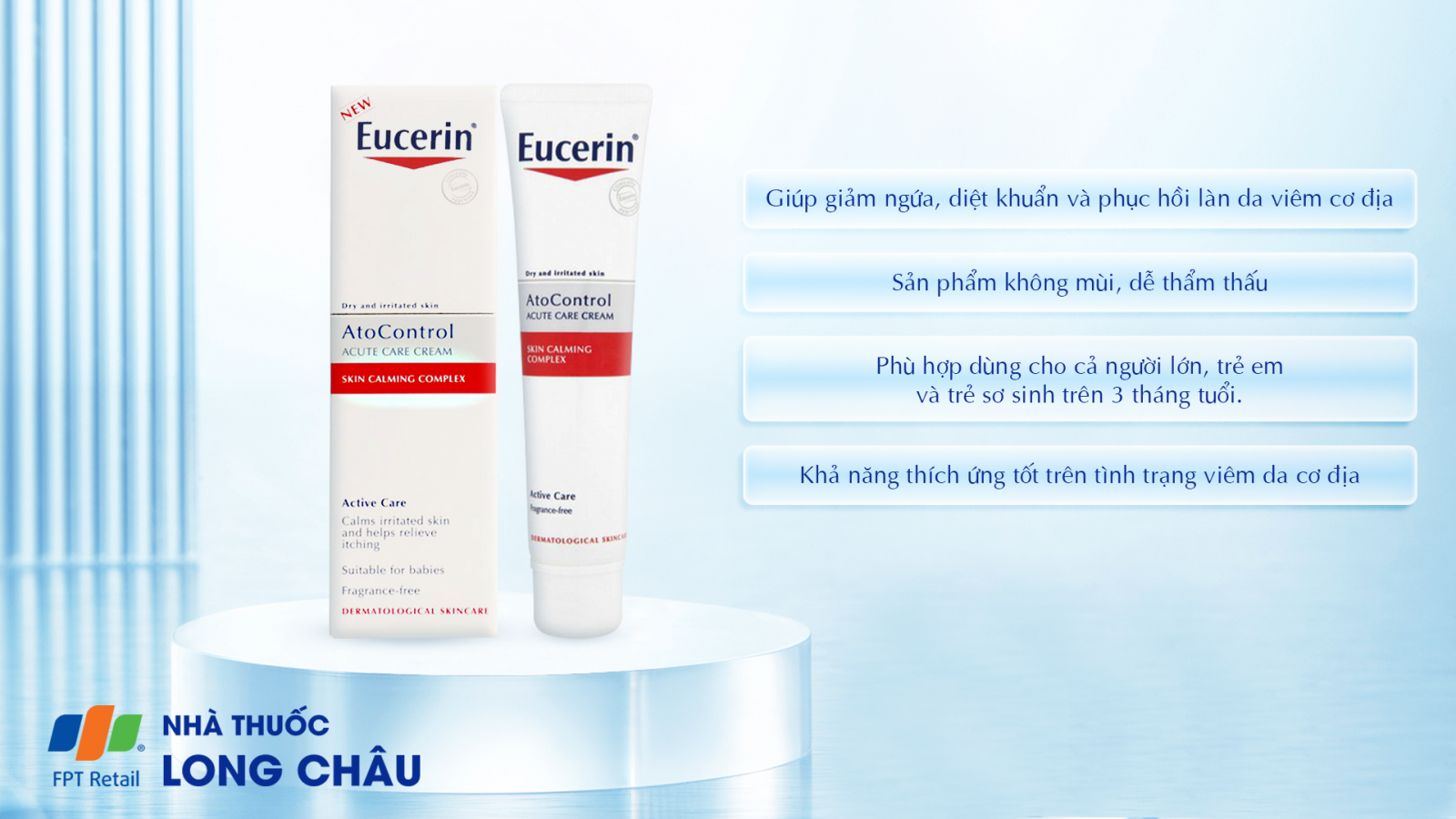 Kem dưỡng da giảm ngứa, đỏ da Eucerin AtoControl Acute Care Cream 40ml 1