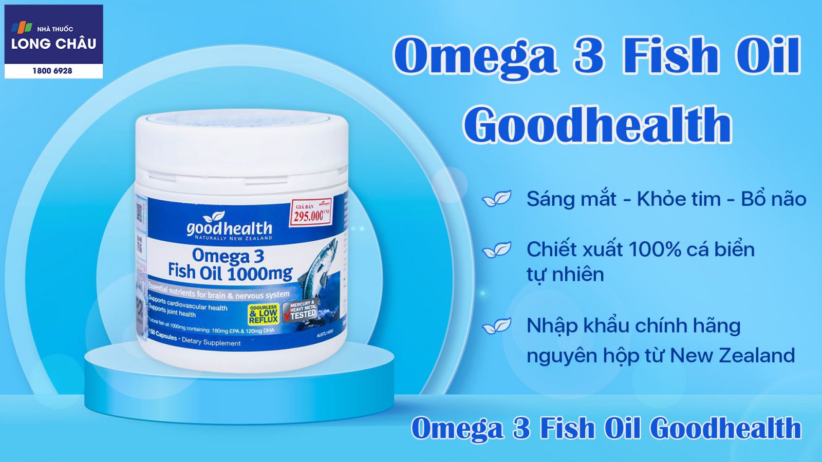 Viên dầu cá Omega 3 Fish Oil 1000Mg Goodhealth 150 viên 2