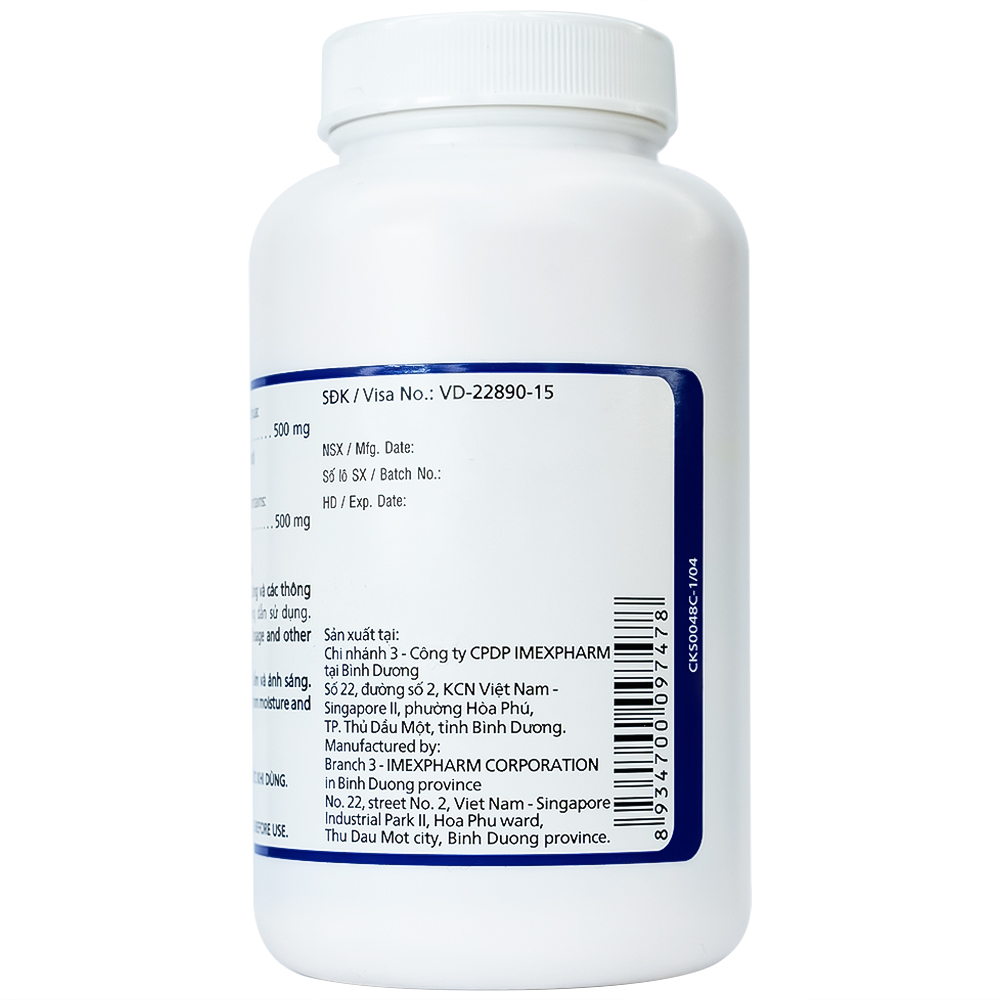 Hình ảnh Thuốc OPXIL 500 Imexpharm điều trị các tình trạng nhiễm khuẩn do các vi khuẩn nhạy cảm (200 viên)