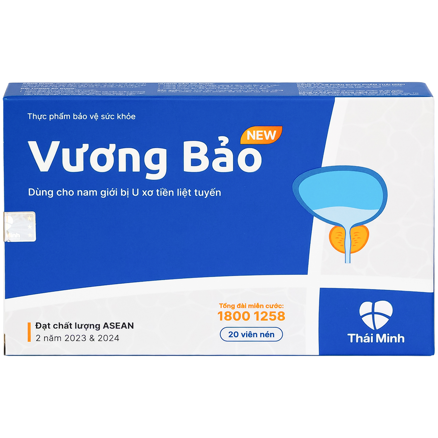 Hình ảnh Viên uống Vương Bảo Thái Minh dùng cho nam giới bị u xơ tiền liệt tuyến (2 vỉ x 10 viên)
