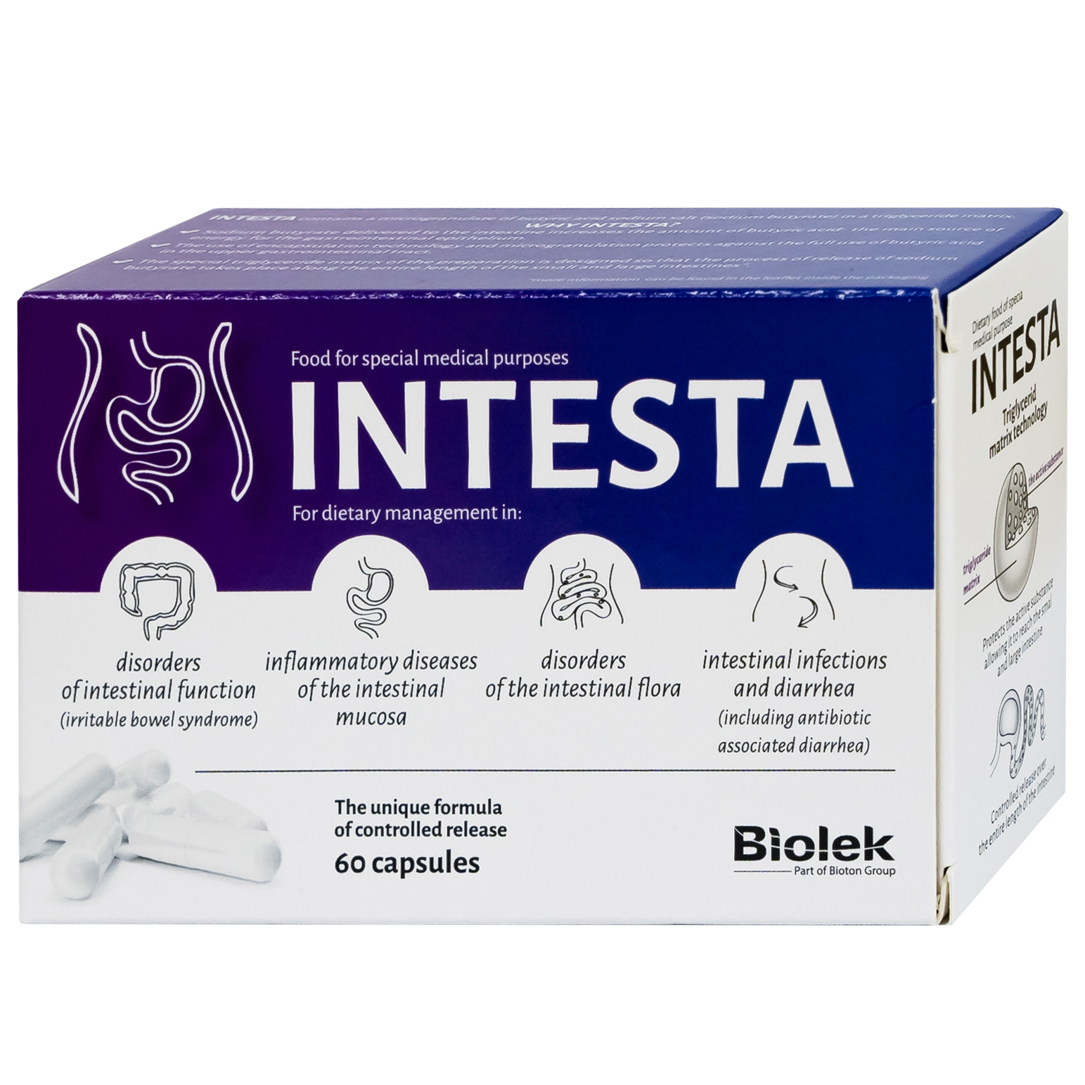 Viên uống Intesta Biolek 35.7g hỗ trợ điều trị viêm đại tràng (4 vỉ x 15 viên)