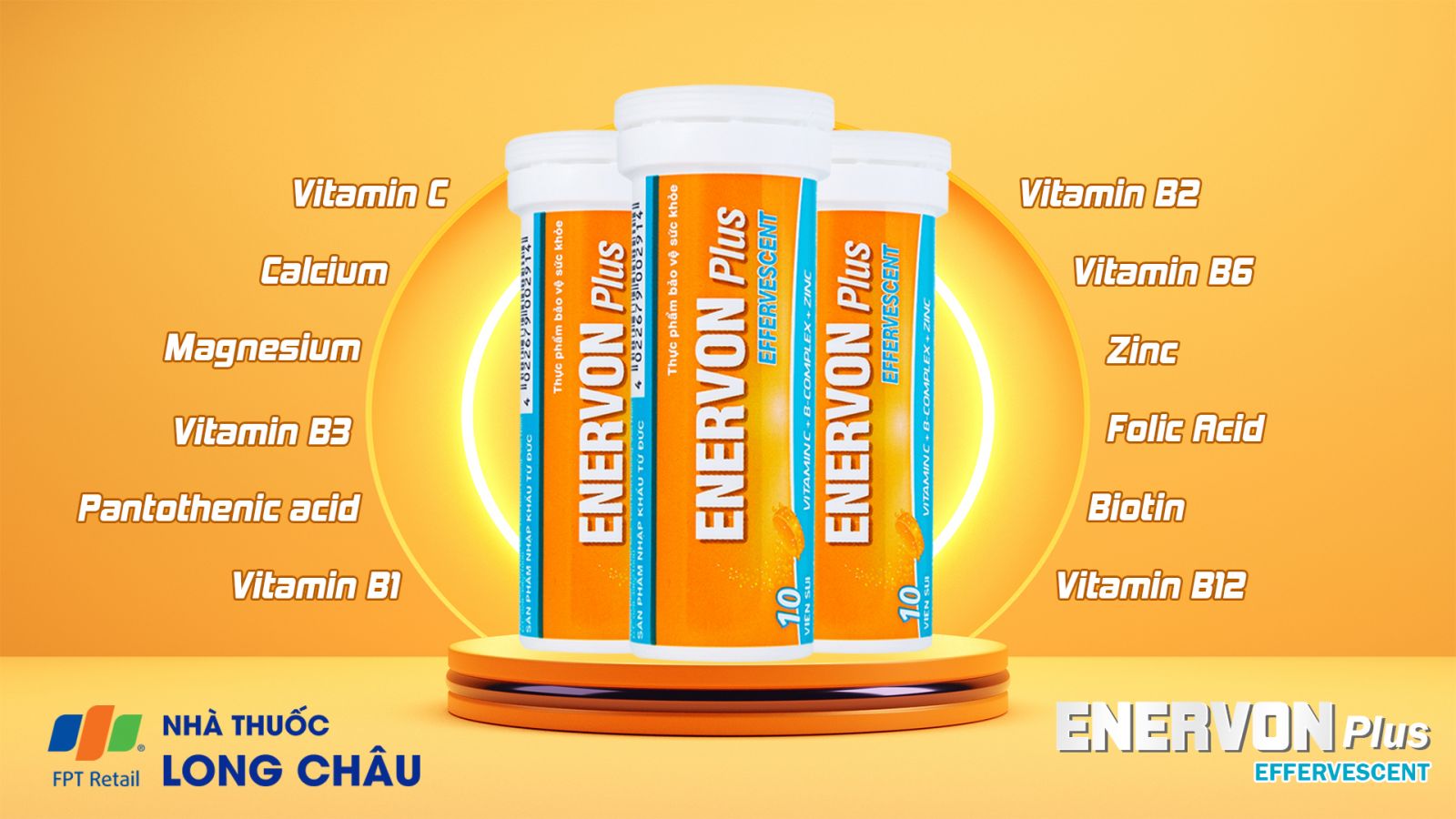 ​​​​​​​ Viên sủi tăng đề kháng Enervon Plus Effervescent 10 viên 2