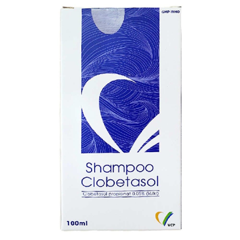 Hình ảnh Dầu gội đầu Shampoo Clobetasol 100ml VCP điều trị tại chỗ các bệnh vảy nến da