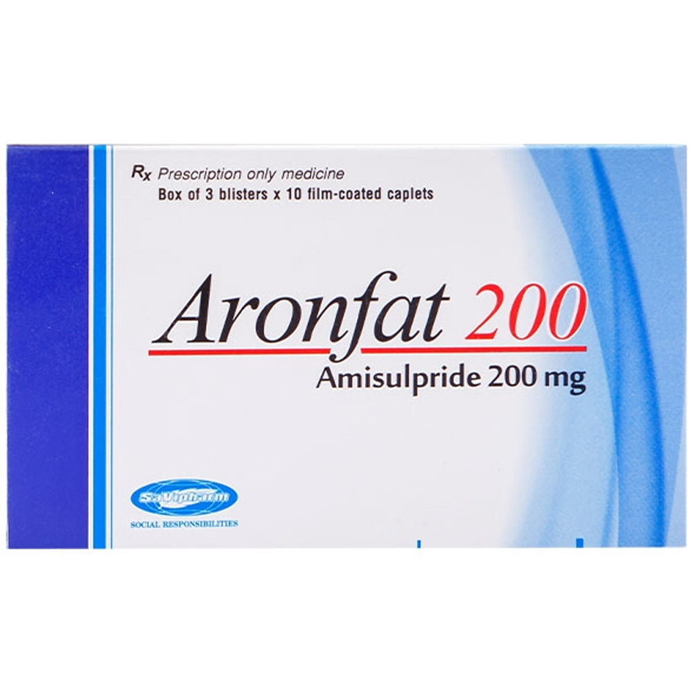 Hình ảnh Thuốc Aronfat 200 Savi điều trị tâm thần phân liệt cấp tính và mạn tính (3 vỉ x 10 viên)