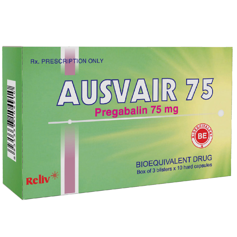 Hình ảnh Thuốc Ausvair 75mg Reliv điều trị đau do nguyên nhân thần kinh (3 vỉ x 10 viên)
