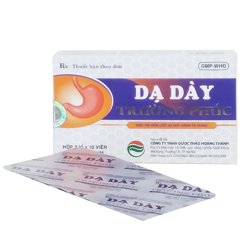 Hình ảnh Thuốc Dạ Dày Trường Phúc điều trị viêm loét dạ dày, hành tá tràng (3 vỉ x 10 viên)