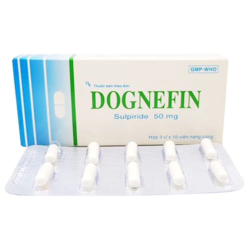 Hình ảnh Thuốc Dognefin 50mg Đồng Nai điều trị các triệu chứng lo âu, rối loạn hành vi nặng (3 vỉ x 10 viên)