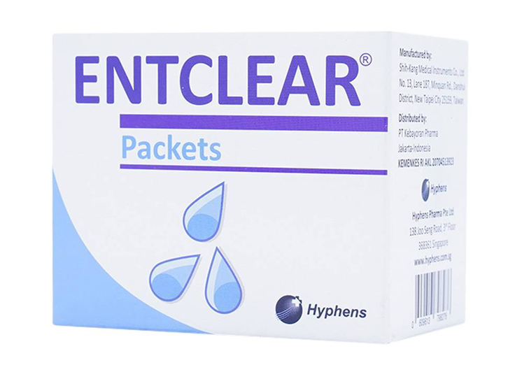 Gói muối biển Entclear Packets Hyphens hỗ trợ rửa sạch hốc mũi (20 gói)