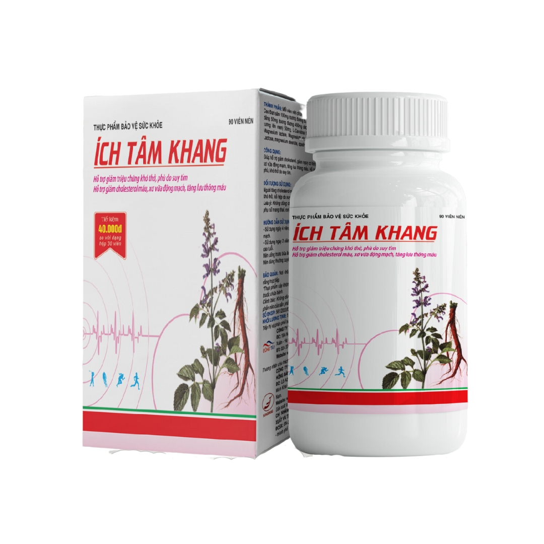 Hình ảnh Viên uống Ích Tâm Khang Đông Tây hỗ trợ giảm cholestorone máu (2 lọ x 90 viên)