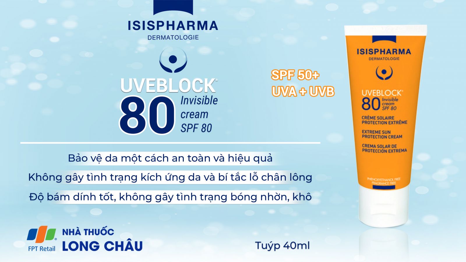 Isis Pharma Uveblock 80 Invisible 2
