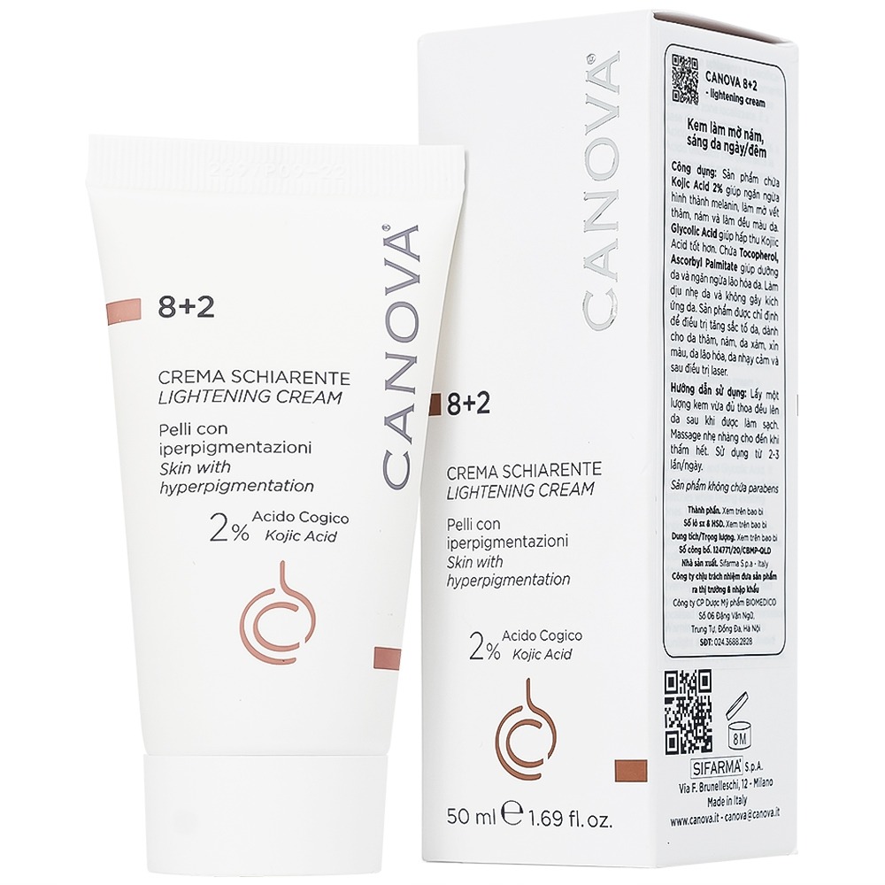 Kem mờ nám Canova 8+2 Sifarma điều trị tăng sắc tố da (50ml) 