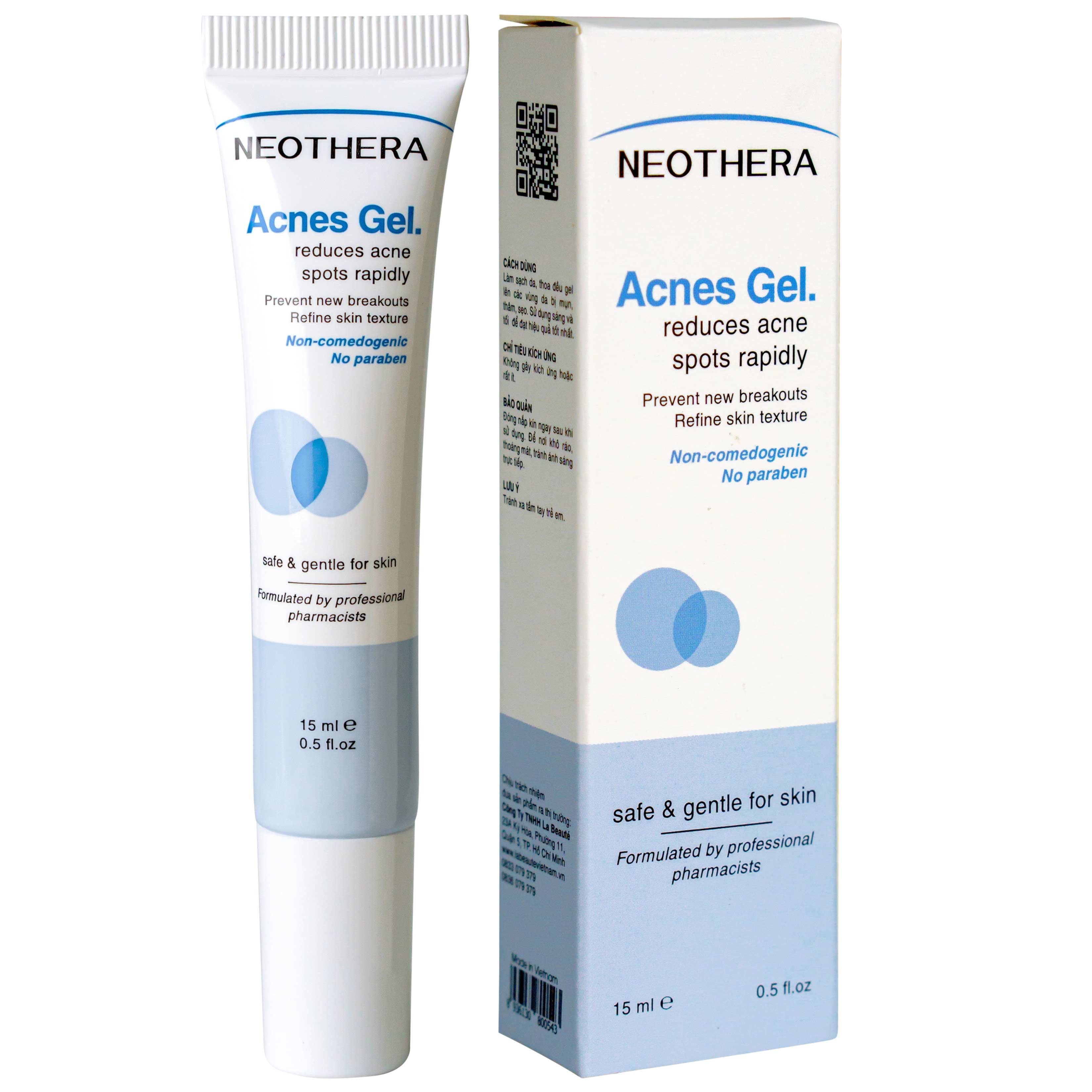 Gel Neothera Acnes làm dịu da, mờ thâm, chăm sóc phục hồi da sáng khỏe (15ml)