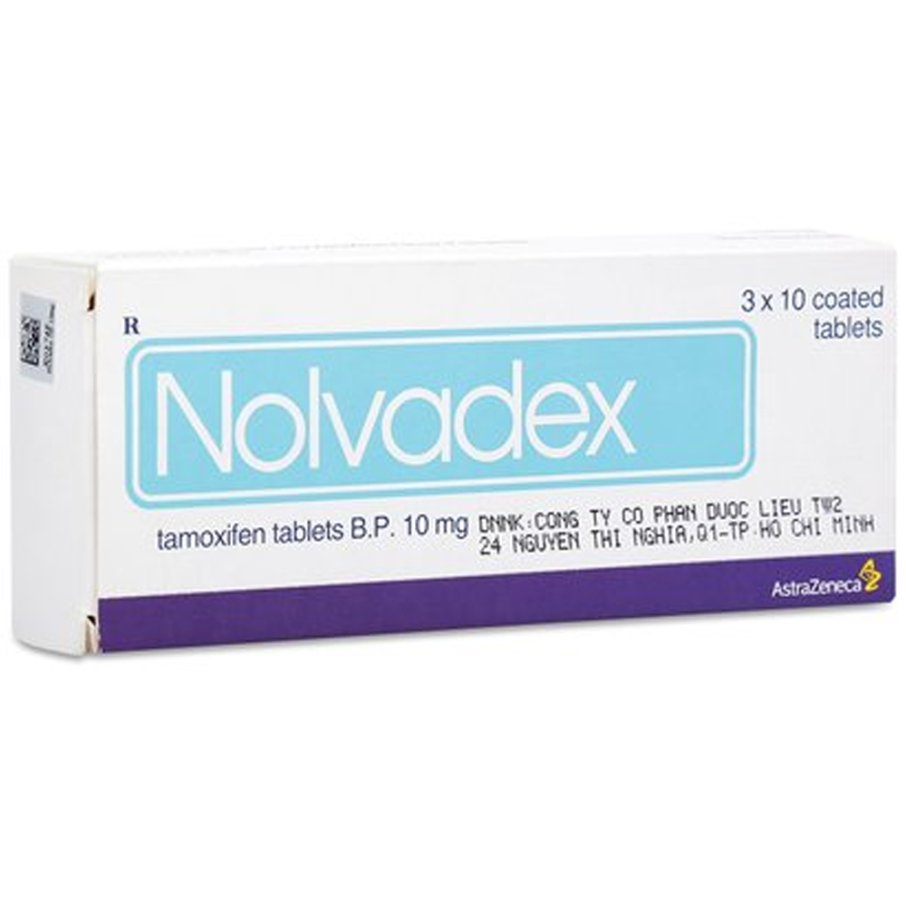 Hình ảnh Viên nén Nolvadex 10mg AstraZeneca điều trị ung thư vú (3 vỉ x 10 viên)