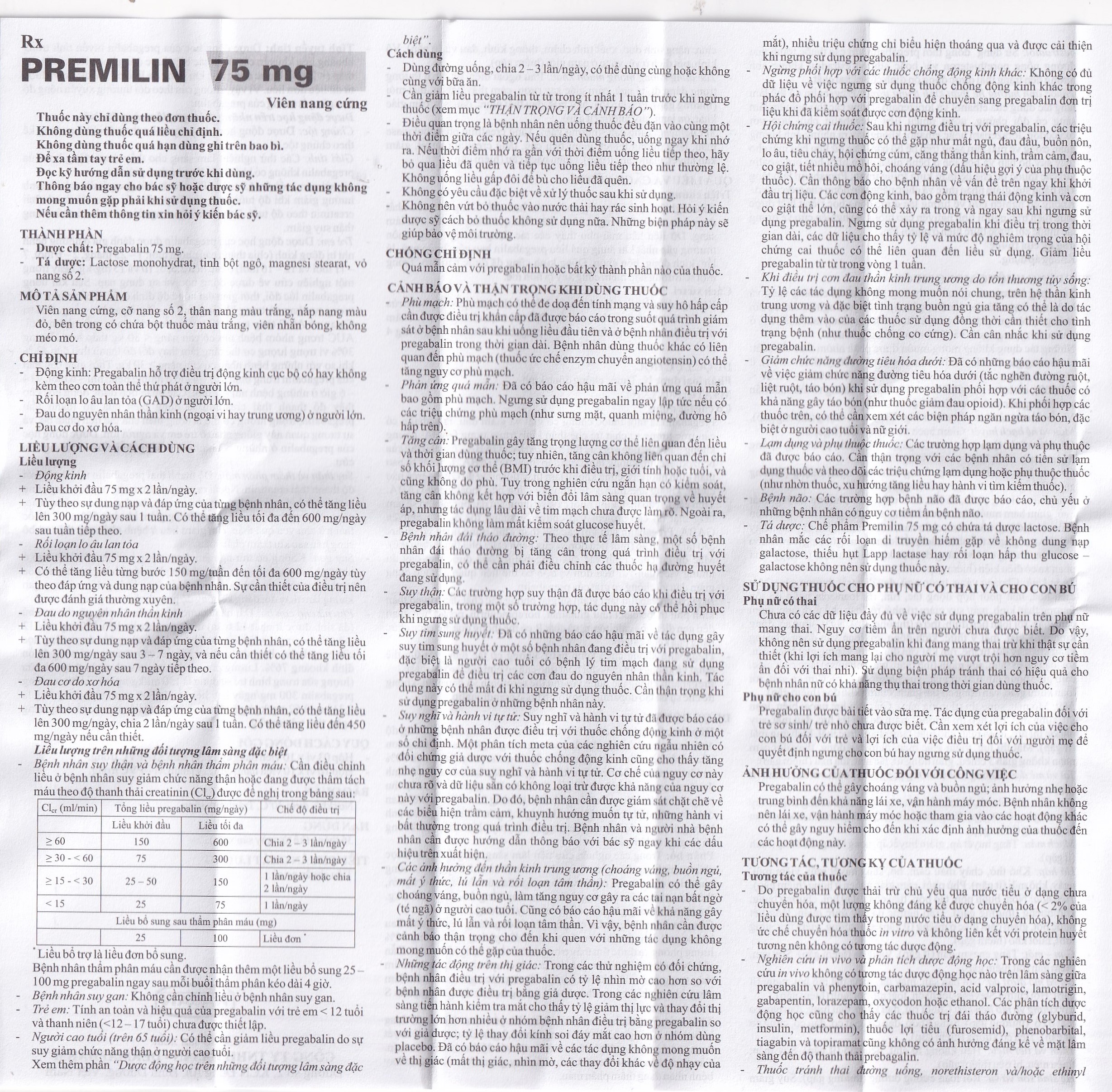 Hình ảnh Thuốc Premilin 75mg Hasan điều trị động kinh cục bộ (3 vỉ x 10 viên)