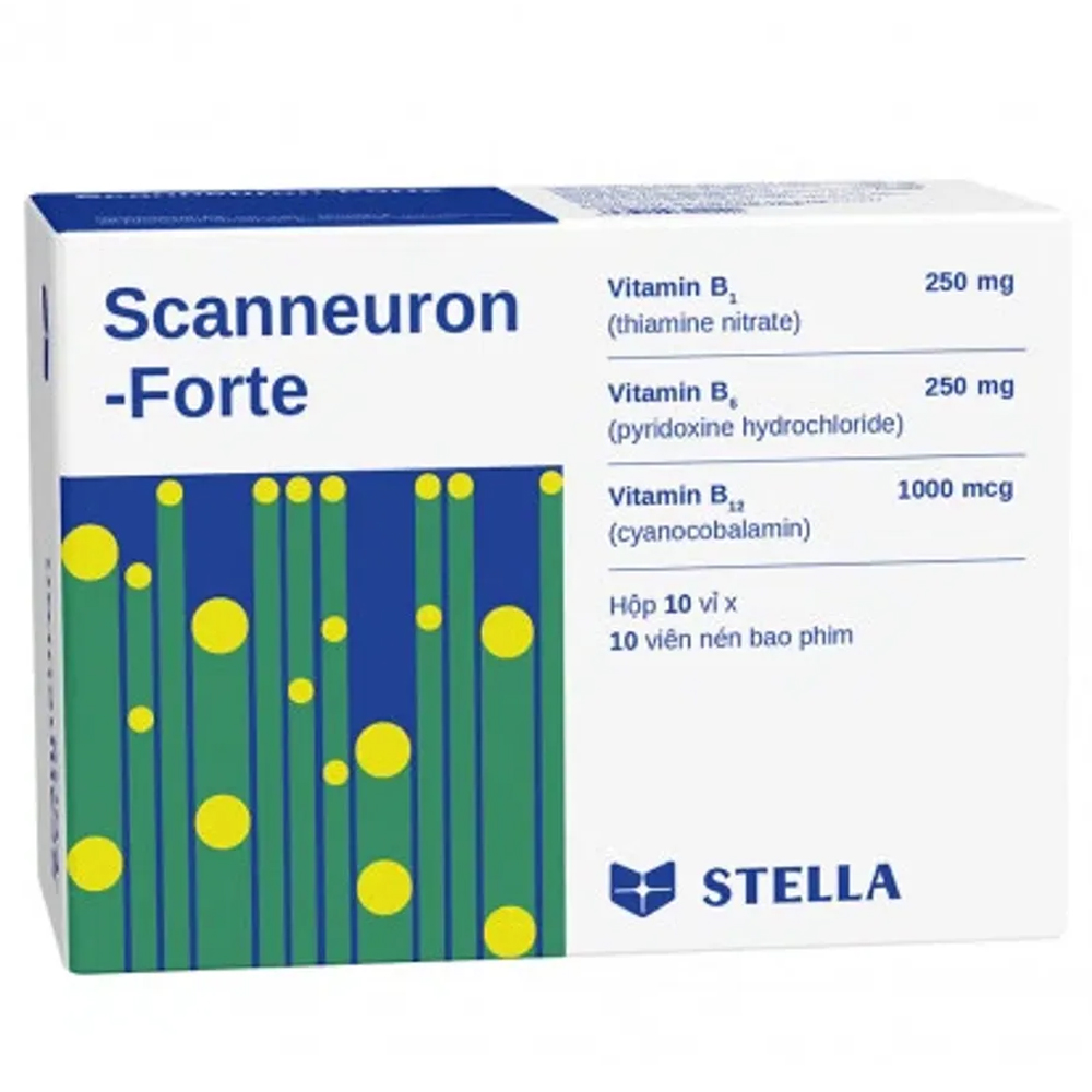 Hình ảnh Thuốc Scanneuron-Forte Stella điều trị hỗ trợ các rối loạn về hệ thần kinh (10 vỉ x 10 viên)