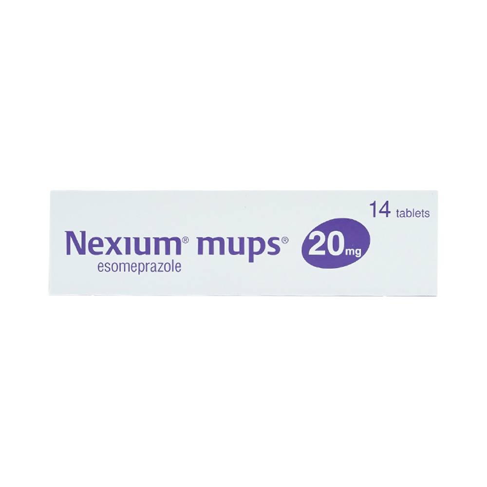 Hình ảnh Viên nén Nexium Mups 20mg AstraZeneca điều trị trào ngược dạ dày - thực quản, loét dạ dày (2 vỉ x 7 viên)